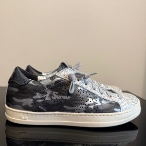 P448 Shoes | Black & Silver Sneakers